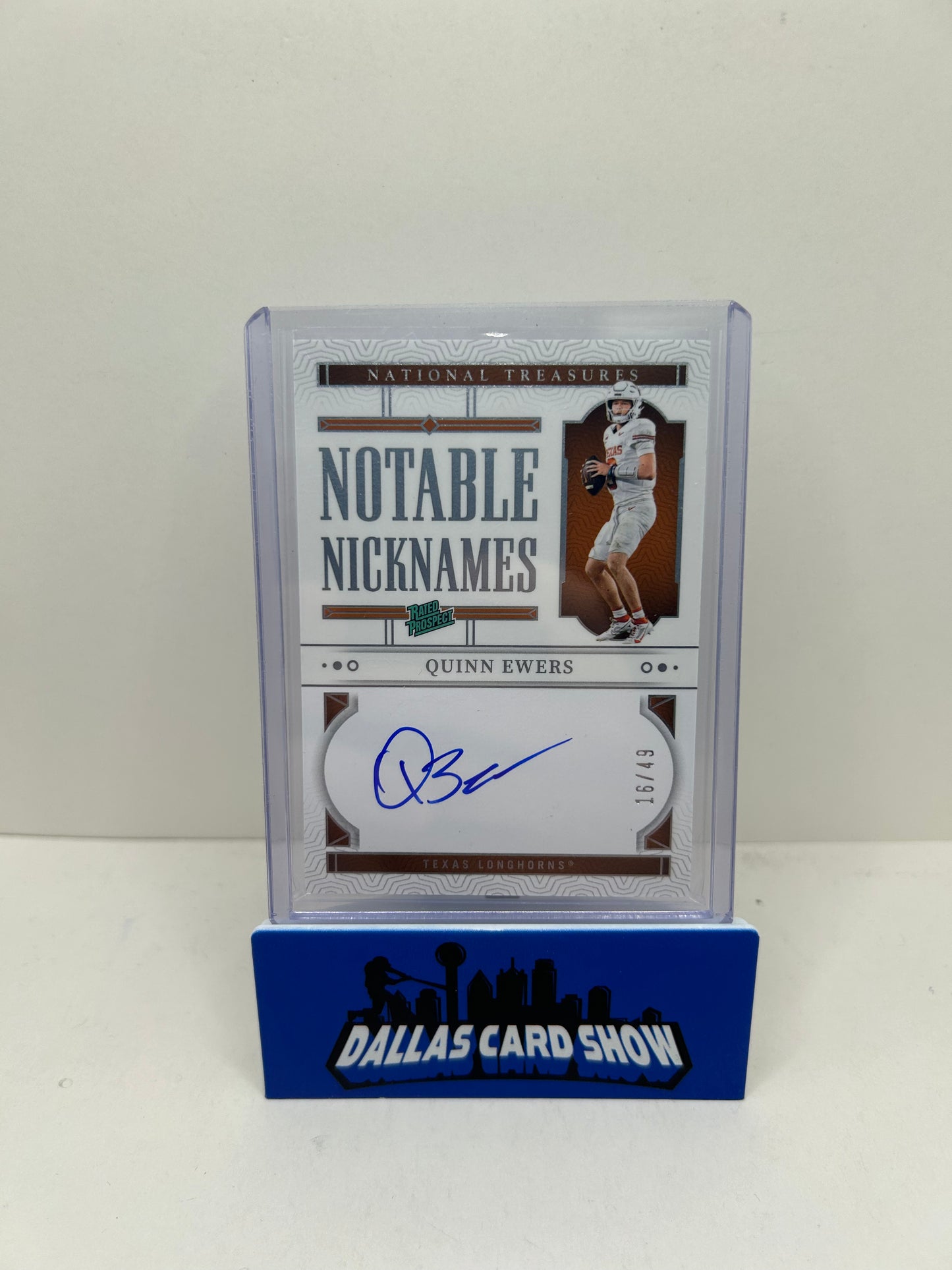 2024 Panini National Treasures Collegiate Quinn Ewers Nicknames Auto /49