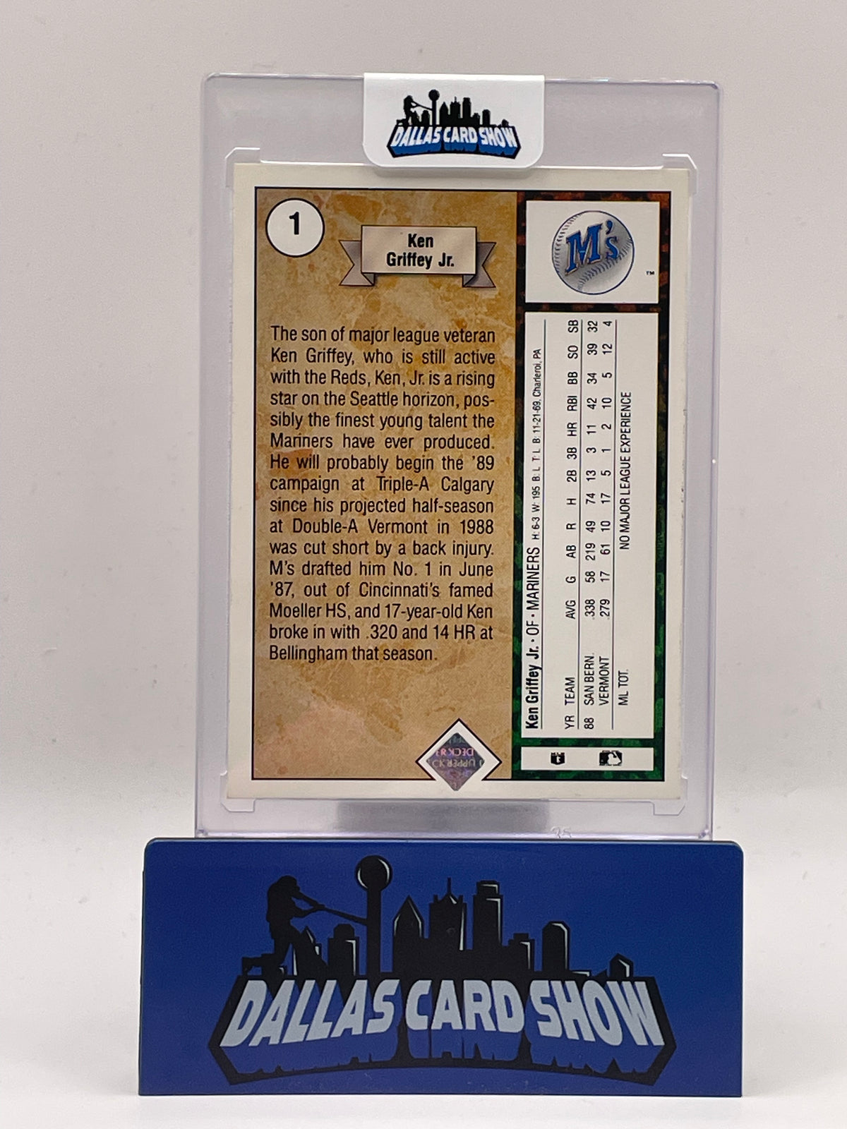 1989 Upper Deck #1 Ken Griffey Jr. Rookie RC