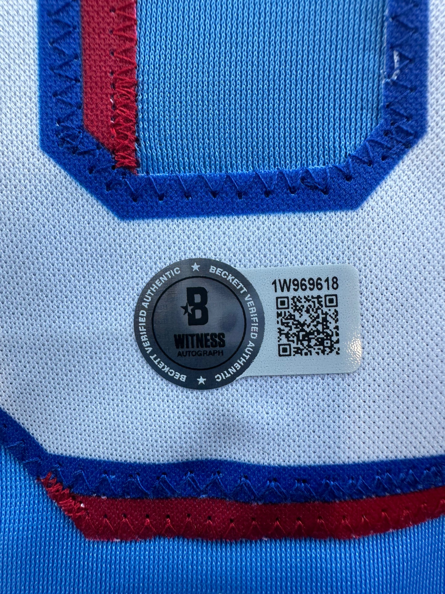 JOSH JUNG TEXAS RANGERS SIGNED Light Blue JERSEY XL BAS COA