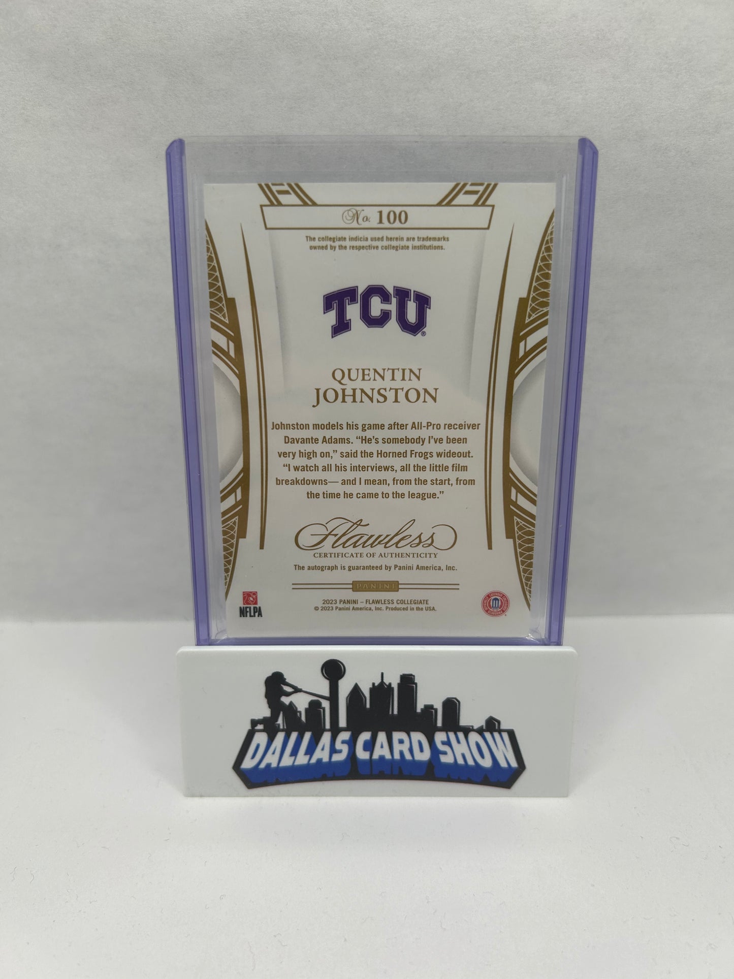 2023 Panini Flawless Quentin Johnston Ruby Rookie Autograph Auto /20 Chargers