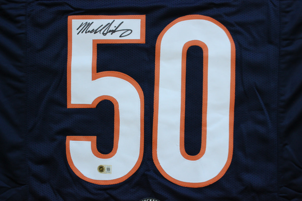MIKE SINGLETARY CHICAGO BEARS SIGNED DARK NAVY JERSEY Baylor Bears BAS