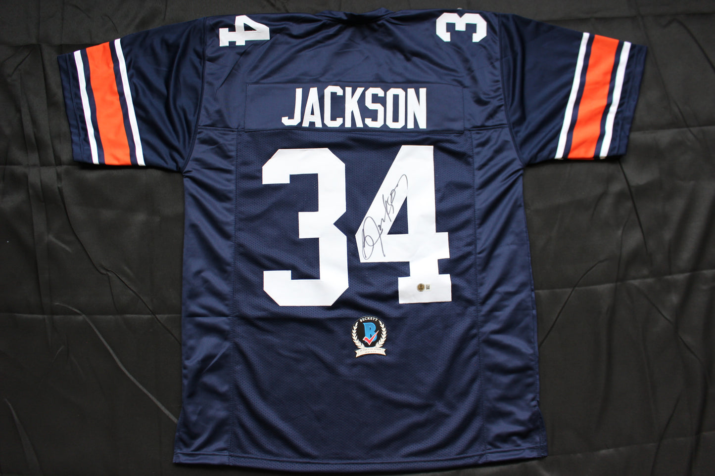 BO JACKSON AUBURN TIGERS SIGNED FOOTBALL JERSEY Royals Raiders BAS COA