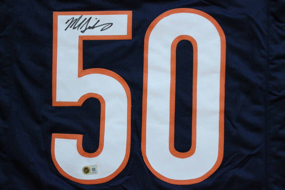 MIKE SINGLETARY CHICAGO BEARS SIGNED DARK NAVY JERSEY Baylor Bears BAS
