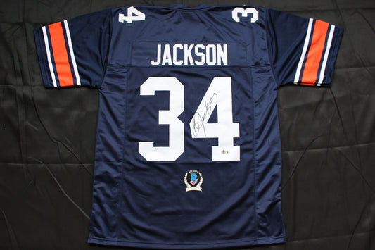 BO JACKSON AUBURN TIGERS SIGNED FOOTBALL JERSEY Royals Raiders BAS COA
