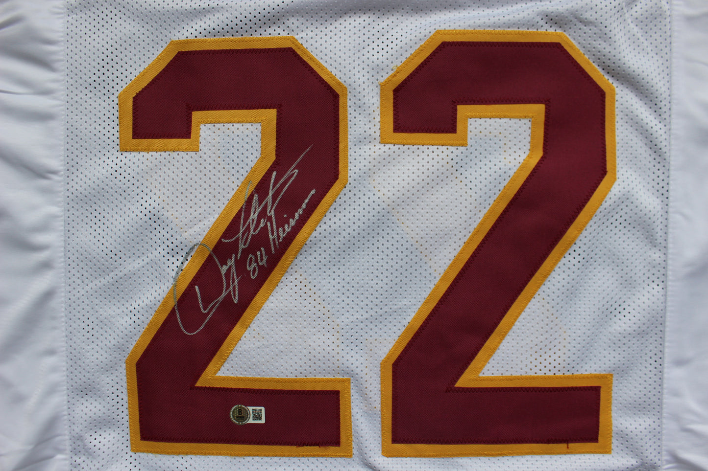 DOUG FLUTIE BOSTON COLLEGE EAGLES SIGNED HOME FOOTBALL JERSEY w/84Heisman Bills BAS COA