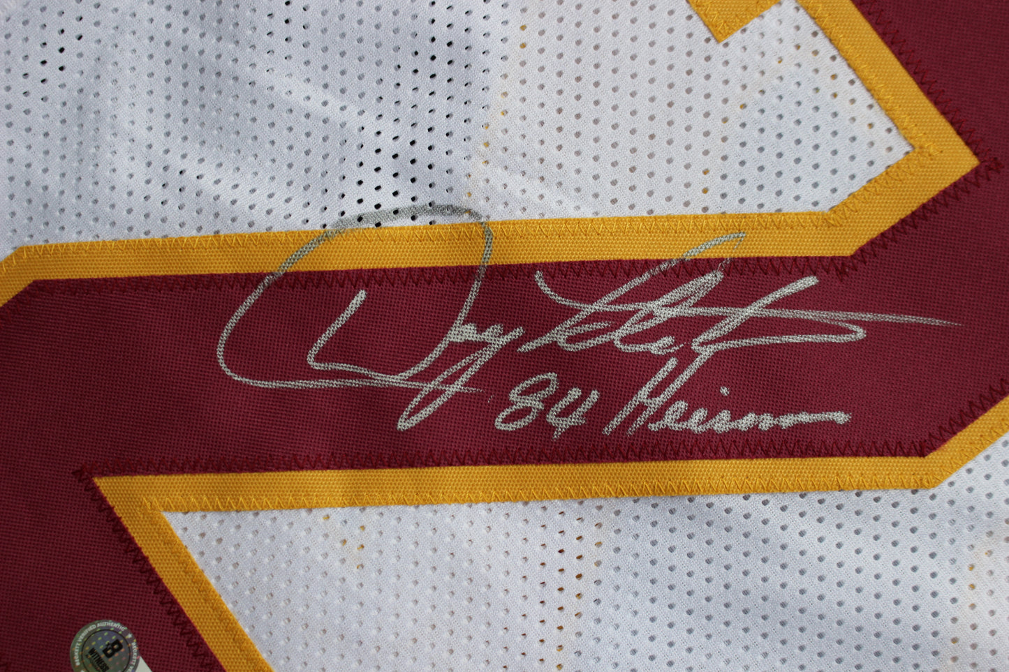 DOUG FLUTIE BOSTON COLLEGE EAGLES SIGNED HOME FOOTBALL JERSEY w/84Heisman Bills BAS COA