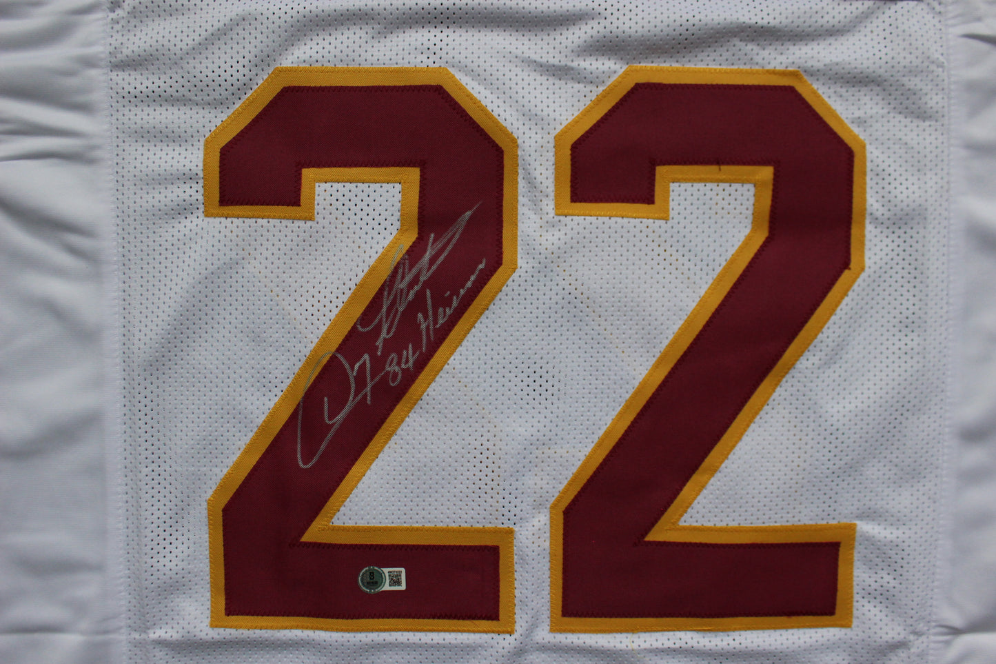 DOUG FLUTIE BOSTON COLLEGE EAGLES SIGNED HOME FOOTBALL JERSEY w/84Heisman Bills BAS COA