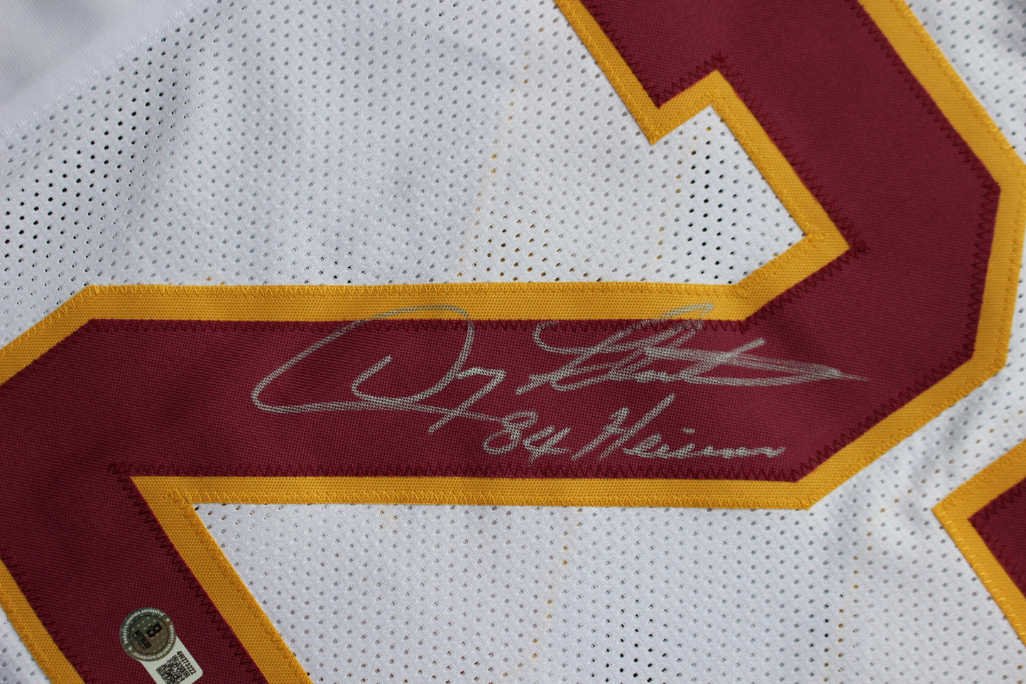 DOUG FLUTIE BOSTON COLLEGE EAGLES SIGNED HOME FOOTBALL JERSEY w/84Heisman Bills BAS COA