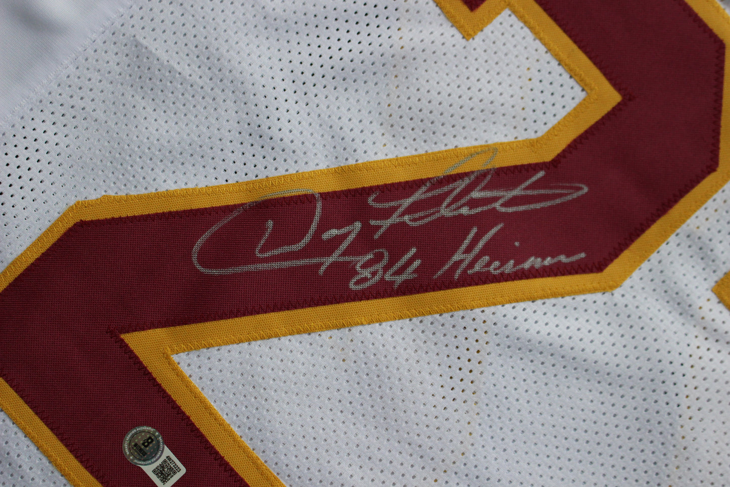 DOUG FLUTIE BOSTON COLLEGE EAGLES SIGNED HOME FOOTBALL JERSEY w/84Heisman Bills BAS COA