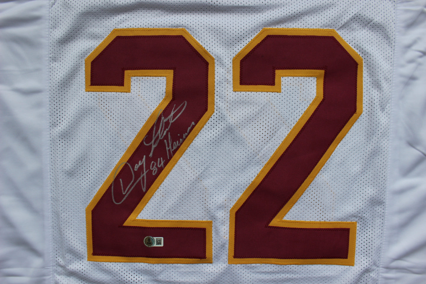 DOUG FLUTIE BOSTON COLLEGE EAGLES SIGNED HOME FOOTBALL JERSEY w/84Heisman Bills BAS COA