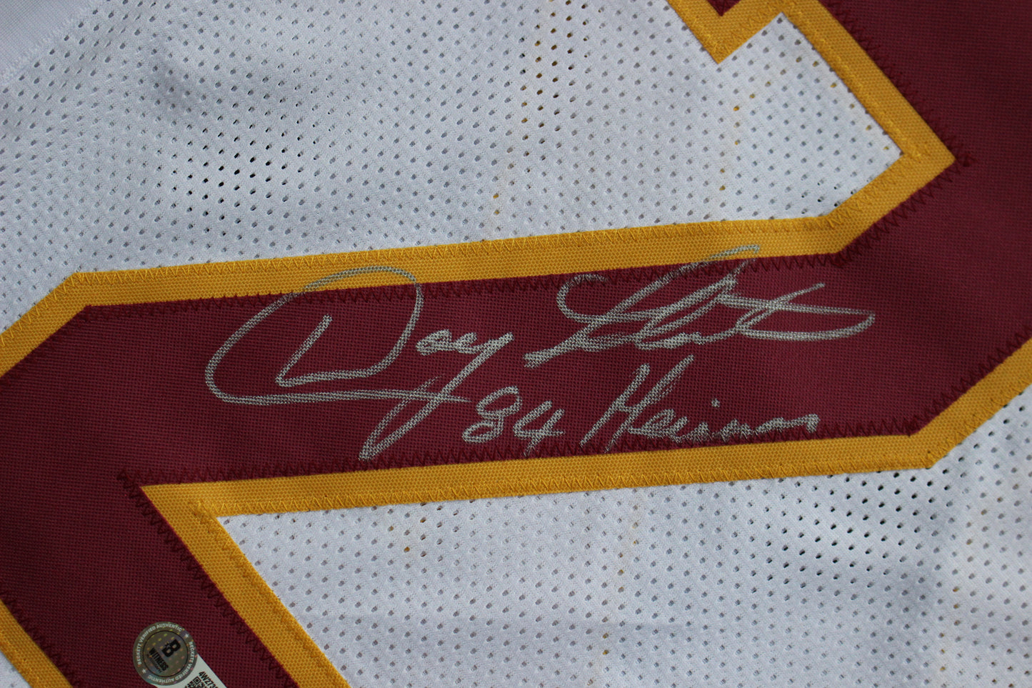 DOUG FLUTIE BOSTON COLLEGE EAGLES SIGNED HOME FOOTBALL JERSEY w/84Heisman Bills BAS COA