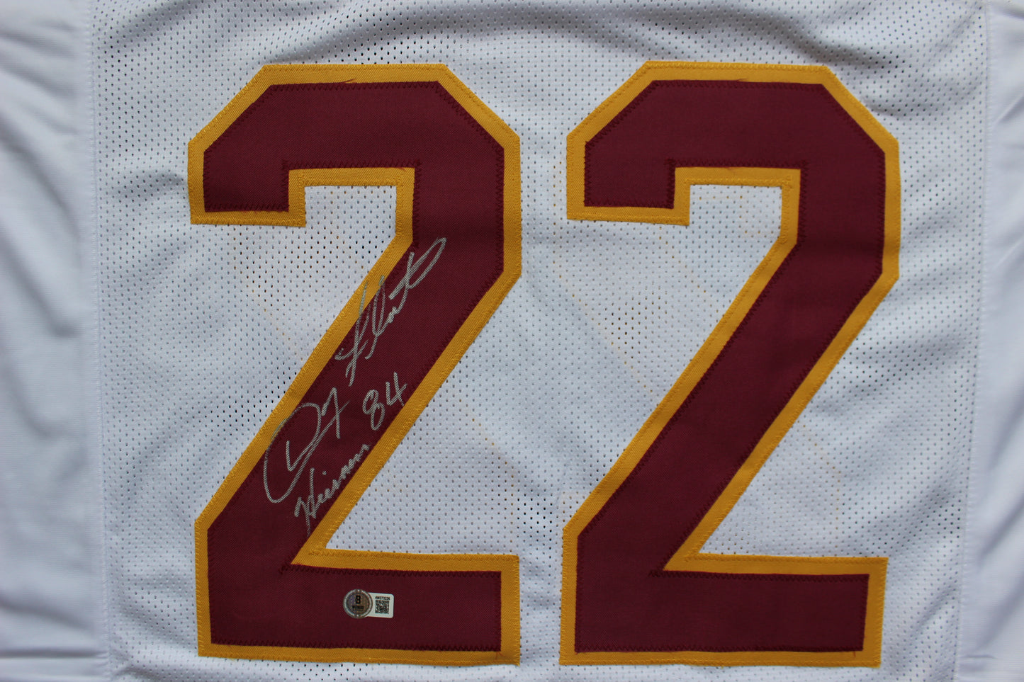 DOUG FLUTIE BOSTON COLLEGE EAGLES SIGNED HOME FOOTBALL JERSEY w/84Heisman Bills BAS COA