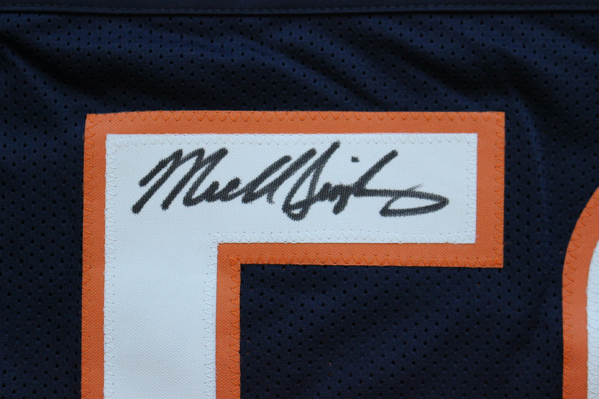 MIKE SINGLETARY CHICAGO BEARS SIGNED DARK NAVY JERSEY w/HOF 98 Baylor Bears BAS