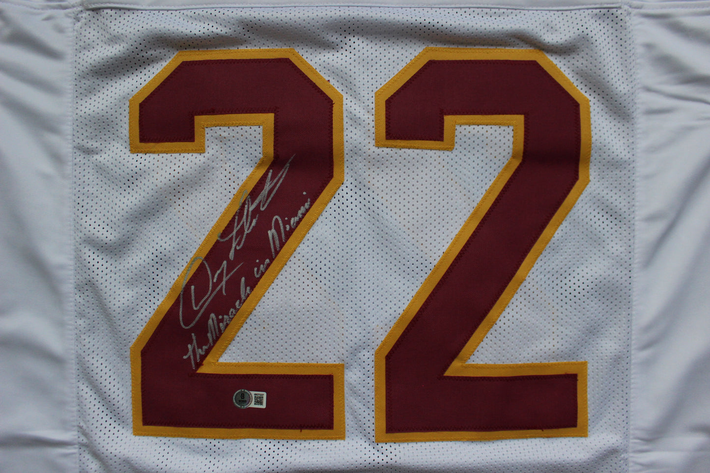 DOUG FLUTIE BOSTON COLLEGE EAGLES SIGNED FOOTBALL JERSEY w/"Miracle in Miami" Bills BAS COA