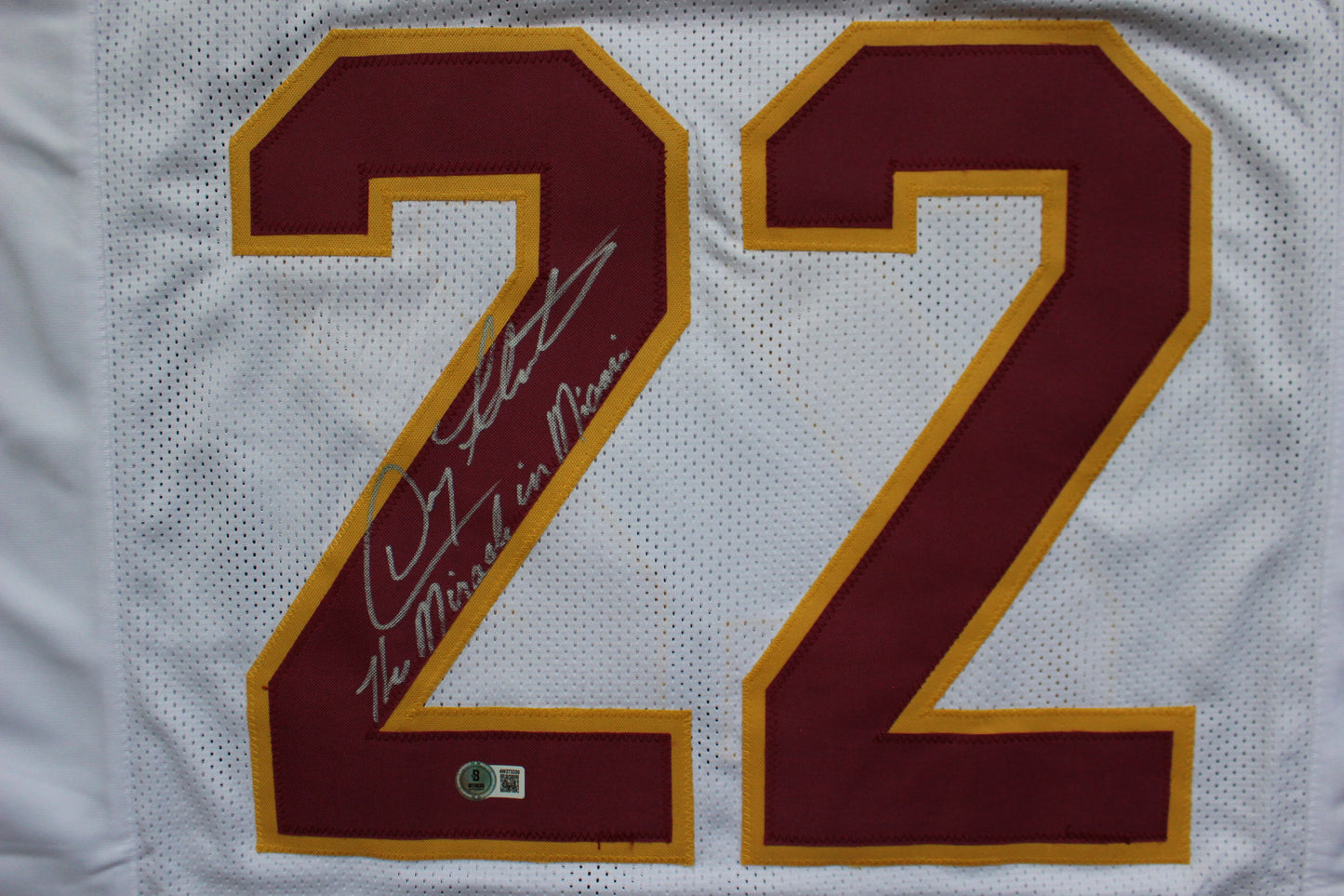 DOUG FLUTIE BOSTON COLLEGE EAGLES SIGNED FOOTBALL JERSEY w/"Miracle in Miami" Bills BAS COA