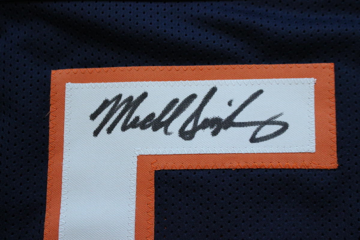 MIKE SINGLETARY CHICAGO BEARS SIGNED DARK NAVY JERSEY w/HOF 98 Baylor Bears BAS