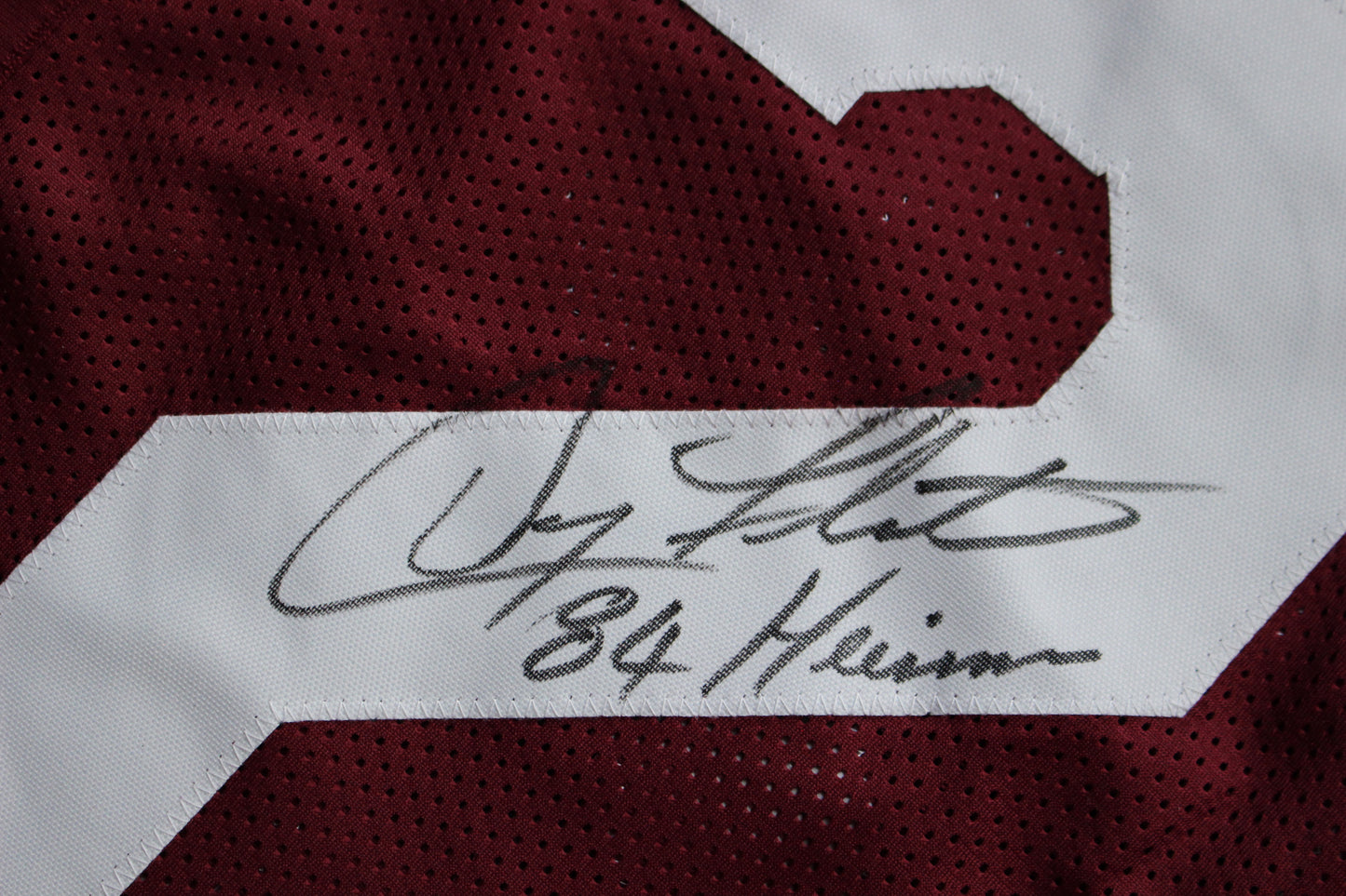 DOUG FLUTIE BOSTON COLLEGE EAGLES SIGNED ROAD FOOTBALL JERSEY w/84Heisman BAS COA