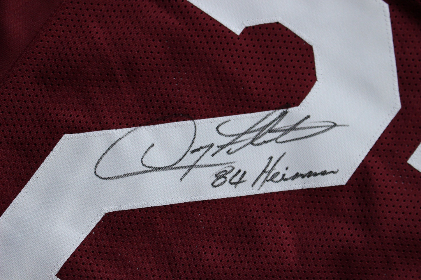 DOUG FLUTIE BOSTON COLLEGE EAGLES SIGNED ROAD FOOTBALL JERSEY w/84Heisman BAS COA