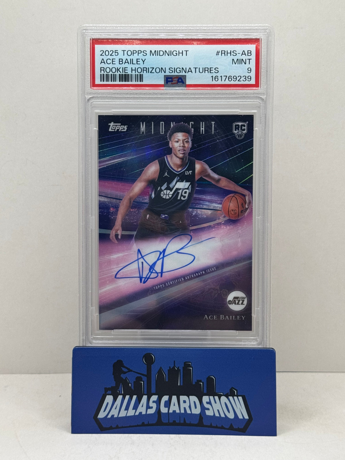 2025 Topps Midnight #RHS-AB Ace Bailey Rookie Horizon Signatures PSA 9