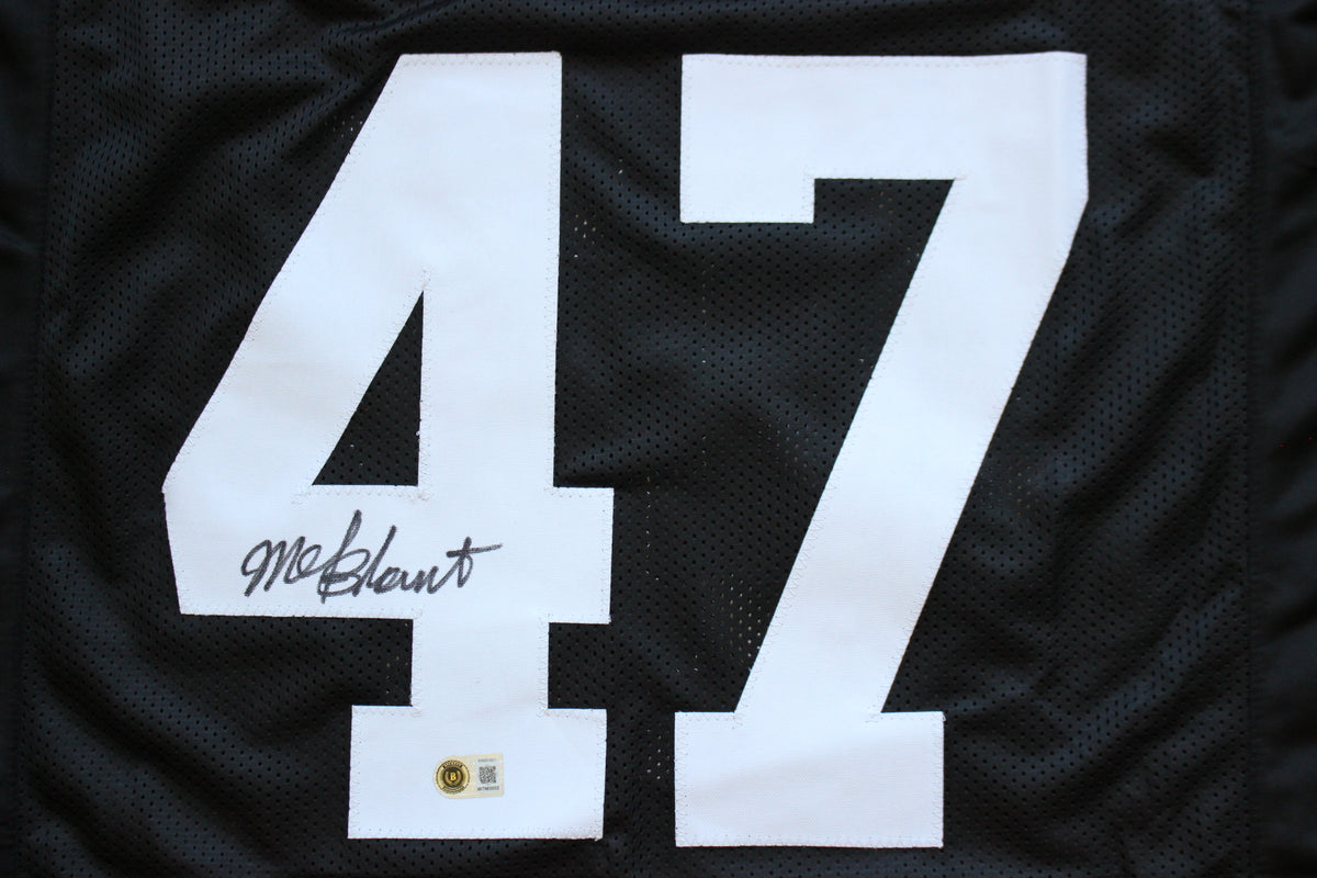 MEL BLOUNT PITTSBURGH STEELERS SIGNED BLACK JERSEY BAS COA