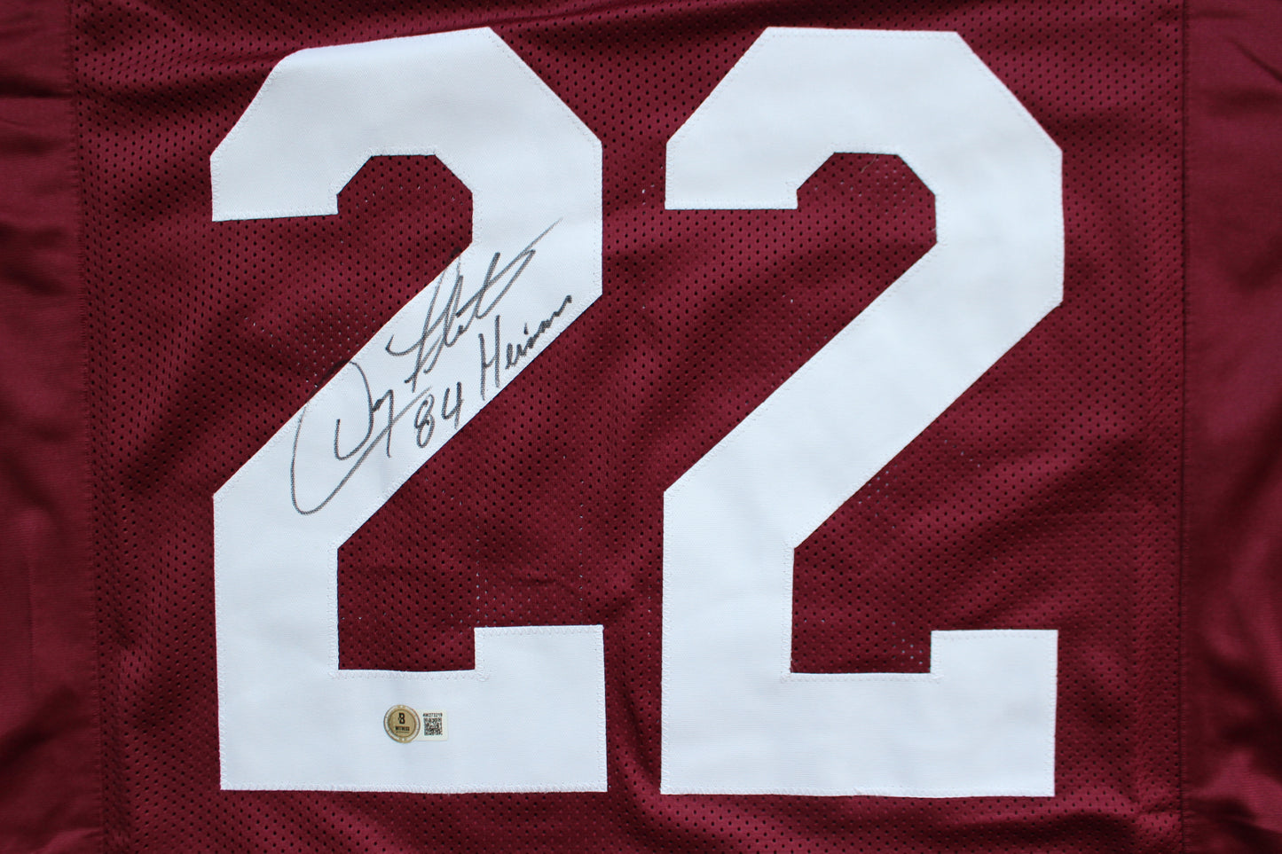 DOUG FLUTIE BOSTON COLLEGE EAGLES SIGNED ROAD FOOTBALL JERSEY w/84Heisman BAS COA