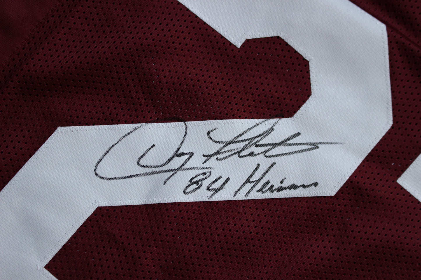 DOUG FLUTIE BOSTON COLLEGE EAGLES SIGNED ROAD FOOTBALL JERSEY w/84Heisman BAS COA