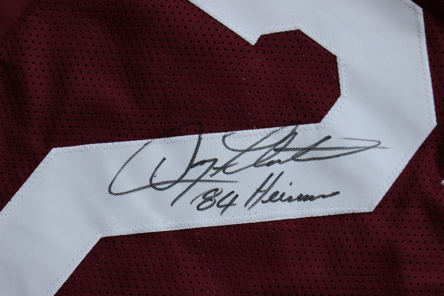 DOUG FLUTIE BOSTON COLLEGE EAGLES SIGNED ROAD FOOTBALL JERSEY w/84Heisman BAS COA