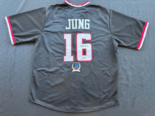 JOSH JUNG TEXAS TECH RED RAIDERS SIGNED JERSEY XL BAS COA