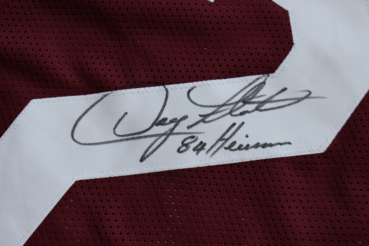DOUG FLUTIE BOSTON COLLEGE EAGLES SIGNED ROAD FOOTBALL JERSEY w/84Heisman BAS COA