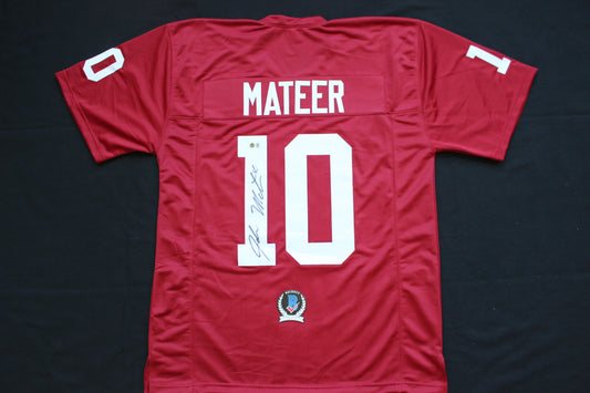 JOHN MATEER OKLAHOMA OU SOONERS SIGNED JERSEY BAS
