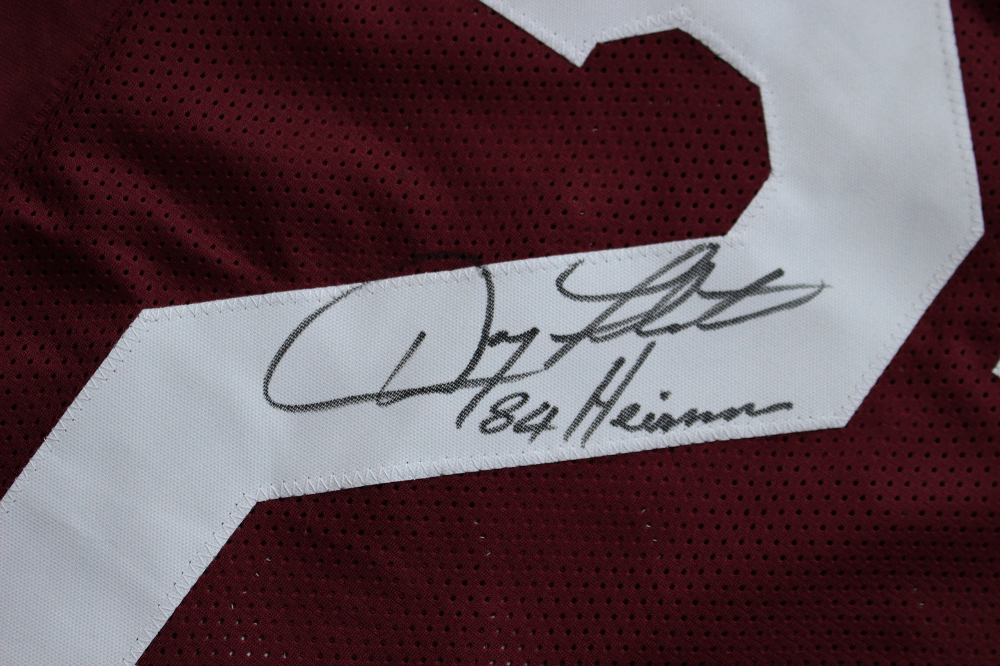 DOUG FLUTIE BOSTON COLLEGE EAGLES SIGNED ROAD FOOTBALL JERSEY w/84Heisman BAS COA