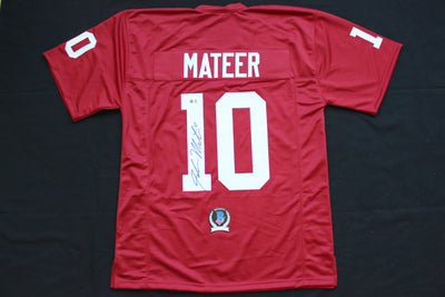 JOHN MATEER OKLAHOMA OU SOONERS SIGNED JERSEY BAS