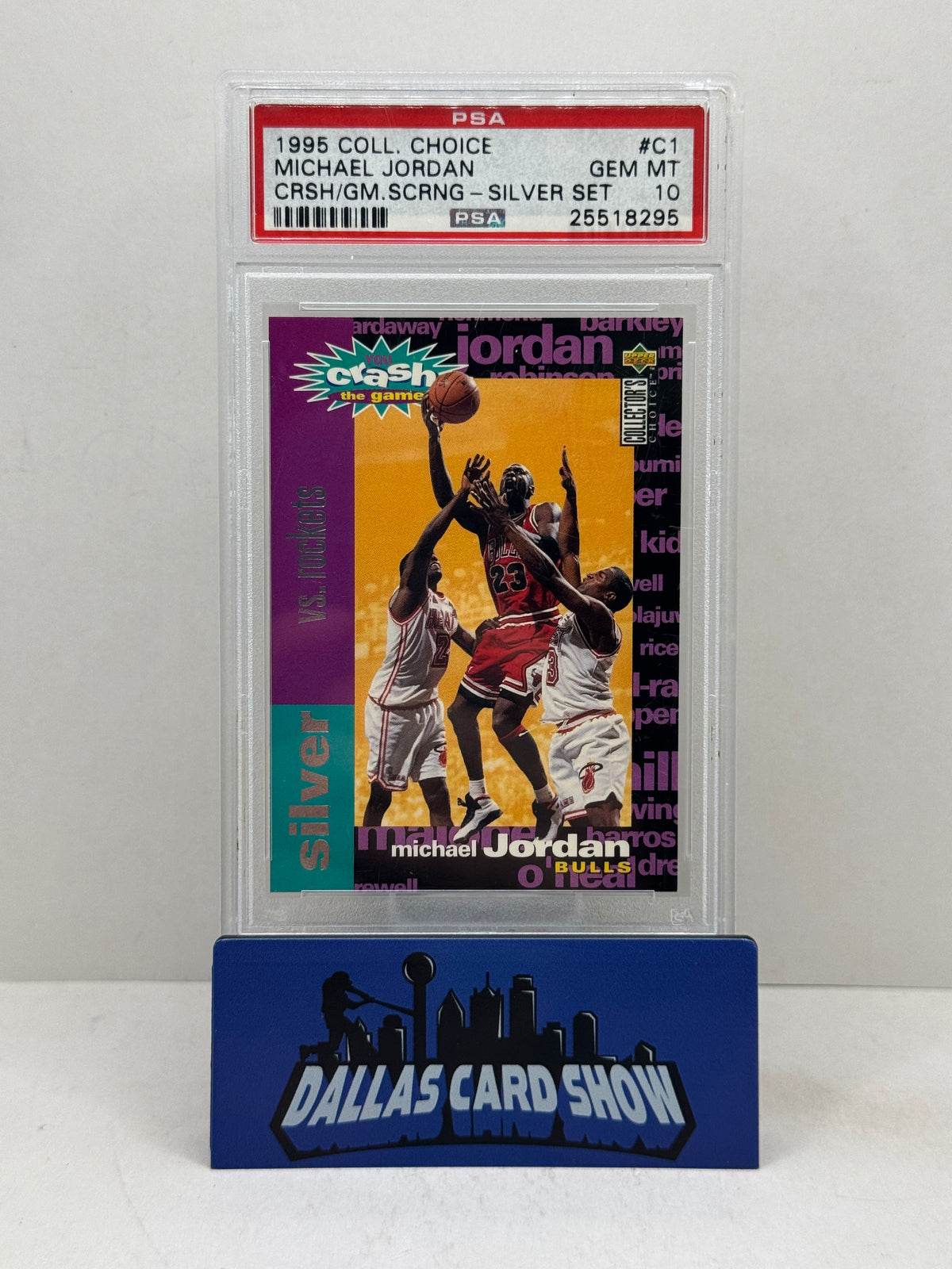 1995 Collectors Choice #C1 Michael Jordan Crash the Game Silver Set PSA 10