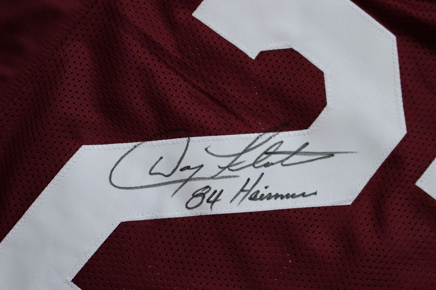 DOUG FLUTIE BOSTON COLLEGE EAGLES SIGNED ROAD FOOTBALL JERSEY w/84Heisman BAS COA