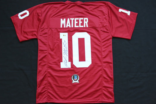 JOHN MATEER OKLAHOMA OU SOONERS SIGNED JERSEY BAS