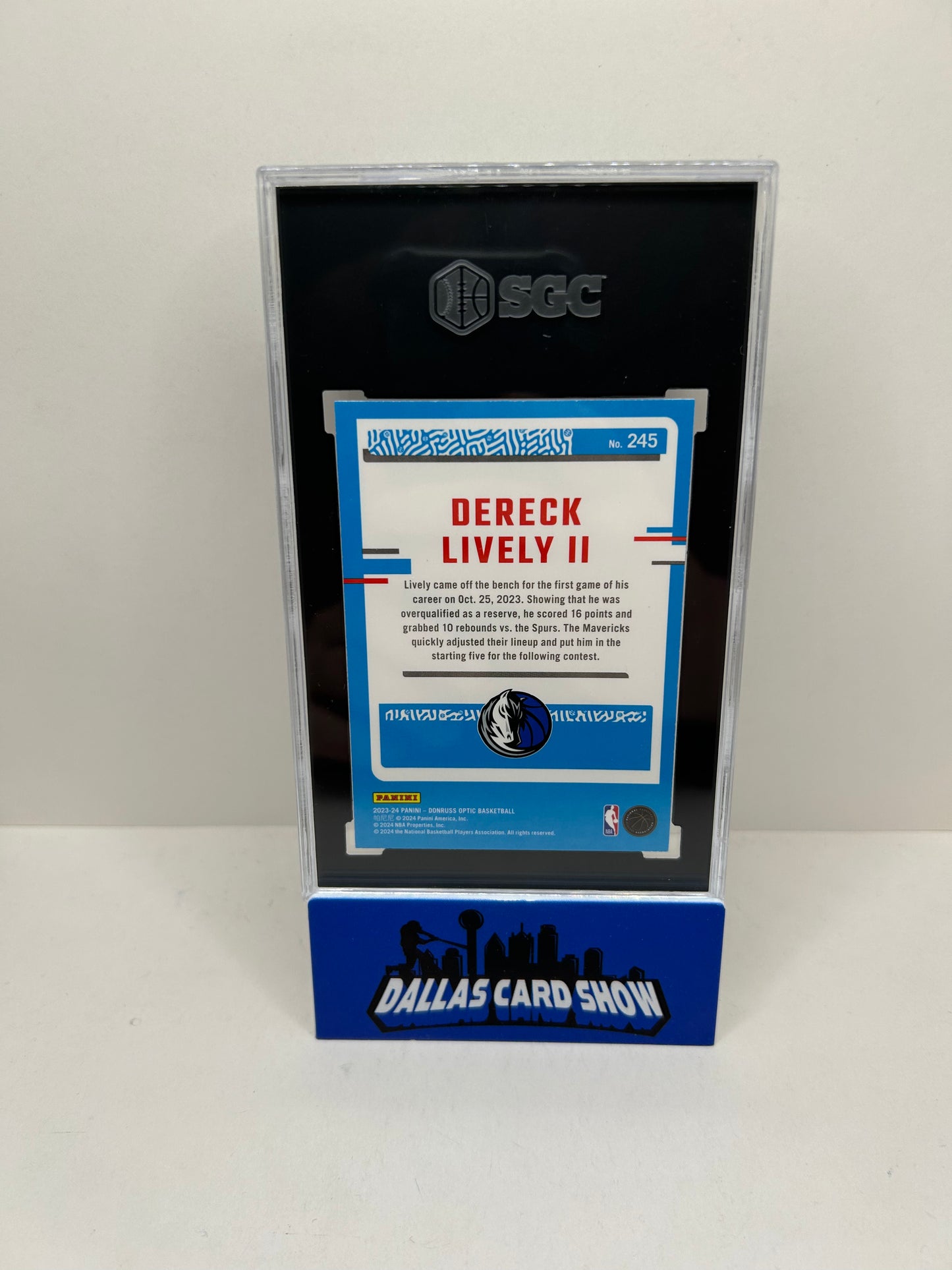 2023-24 Donruss Optic #245 Dereck Lively II SGC 9.5