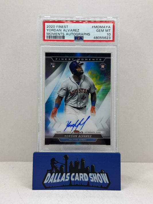 2020 Finest Yordan Alvarez Moments Autographs Rookie PSA 10