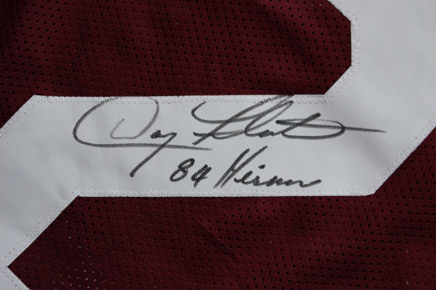 DOUG FLUTIE BOSTON COLLEGE EAGLES SIGNED ROAD FOOTBALL JERSEY w/84Heisman BAS COA