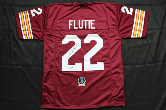 DOUG FLUTIE BOSTON COLLEGE EAGLES SIGNED ROAD FOOTBALL JERSEY Bills Patriots BAS
