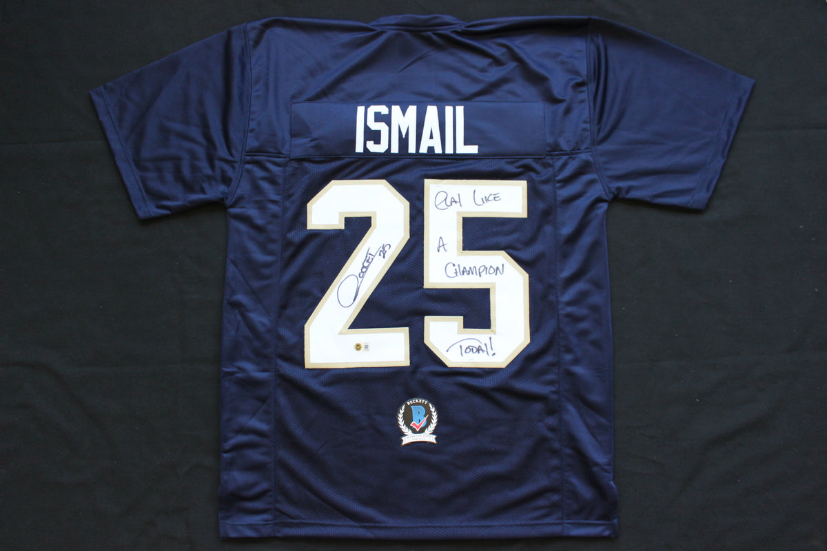 RAGHIB ROCKET ISMAIL NOTRE DAME FIGHTING IRISH SIGNED JERSEY wPLAYLIKEA BAS