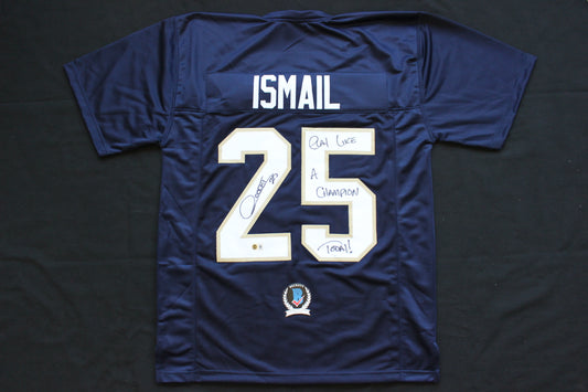 RAGHIB ROCKET ISMAIL NOTRE DAME FIGHTING IRISH SIGNED JERSEY wPLAYLIKEA BAS