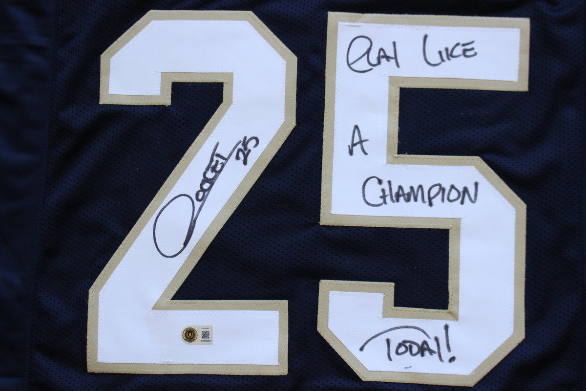 RAGHIB ROCKET ISMAIL NOTRE DAME FIGHTING IRISH SIGNED JERSEY wPLAYLIKEA BAS