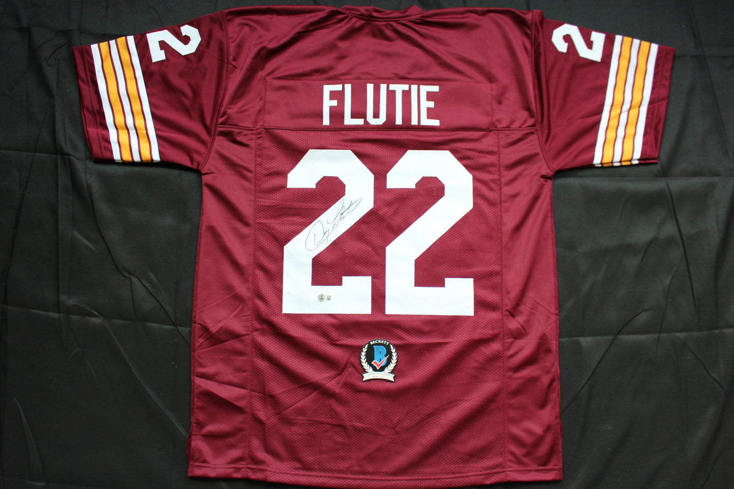 DOUG FLUTIE BOSTON COLLEGE EAGLES SIGNED ROAD FOOTBALL JERSEY Bills Patriots BAS