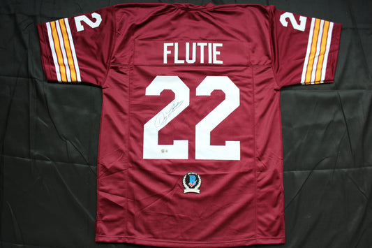 DOUG FLUTIE BOSTON COLLEGE EAGLES SIGNED ROAD FOOTBALL JERSEY Bills Patriots BAS
