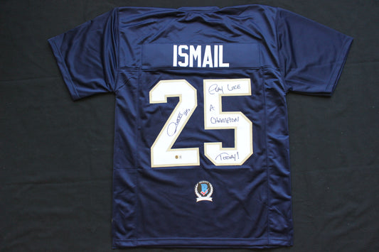 RAGHIB ROCKET ISMAIL NOTRE DAME FIGHTING IRISH SIGNED JERSEY wPLAYLIKEA BAS
