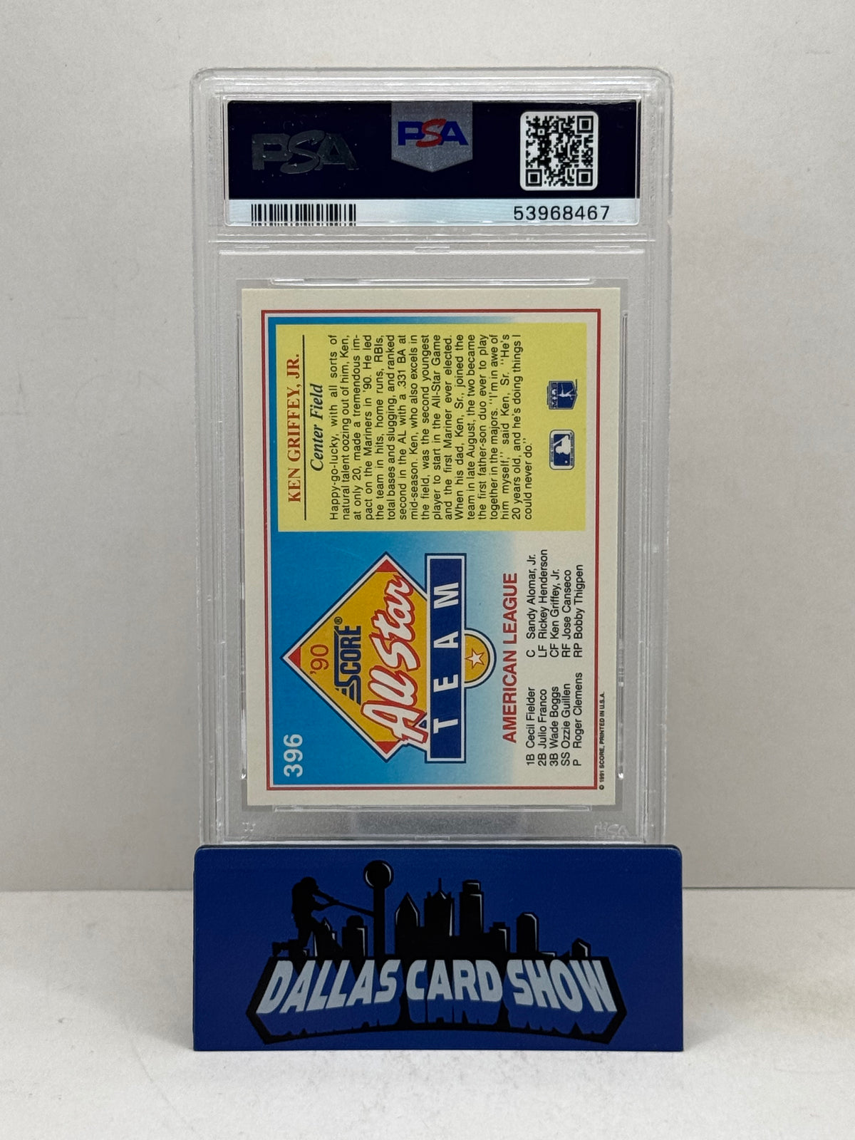 1991 Score #396 Ken Griffey Jr. PSA 10