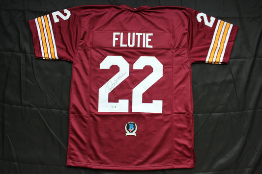 DOUG FLUTIE BOSTON COLLEGE EAGLES SIGNED ROAD FOOTBALL JERSEY Bills Patriots BAS