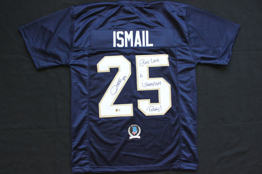 RAGHIB ROCKET ISMAIL NOTRE DAME FIGHTING IRISH SIGNED JERSEY wPLAYLIKEA BAS