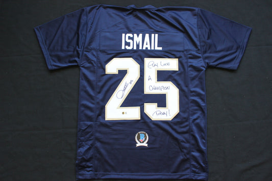 RAGHIB ROCKET ISMAIL NOTRE DAME FIGHTING IRISH SIGNED JERSEY wPLAYLIKEA BAS