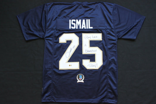 RAGHIB ROCKET ISMAIL NOTRE DAME FIGHTING IRISH SIGNED JERSEY wPLAYLIKEA BAS